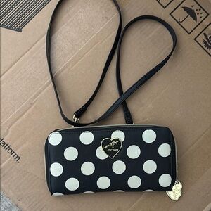 Black and White Polka Dot Crossbody Bag